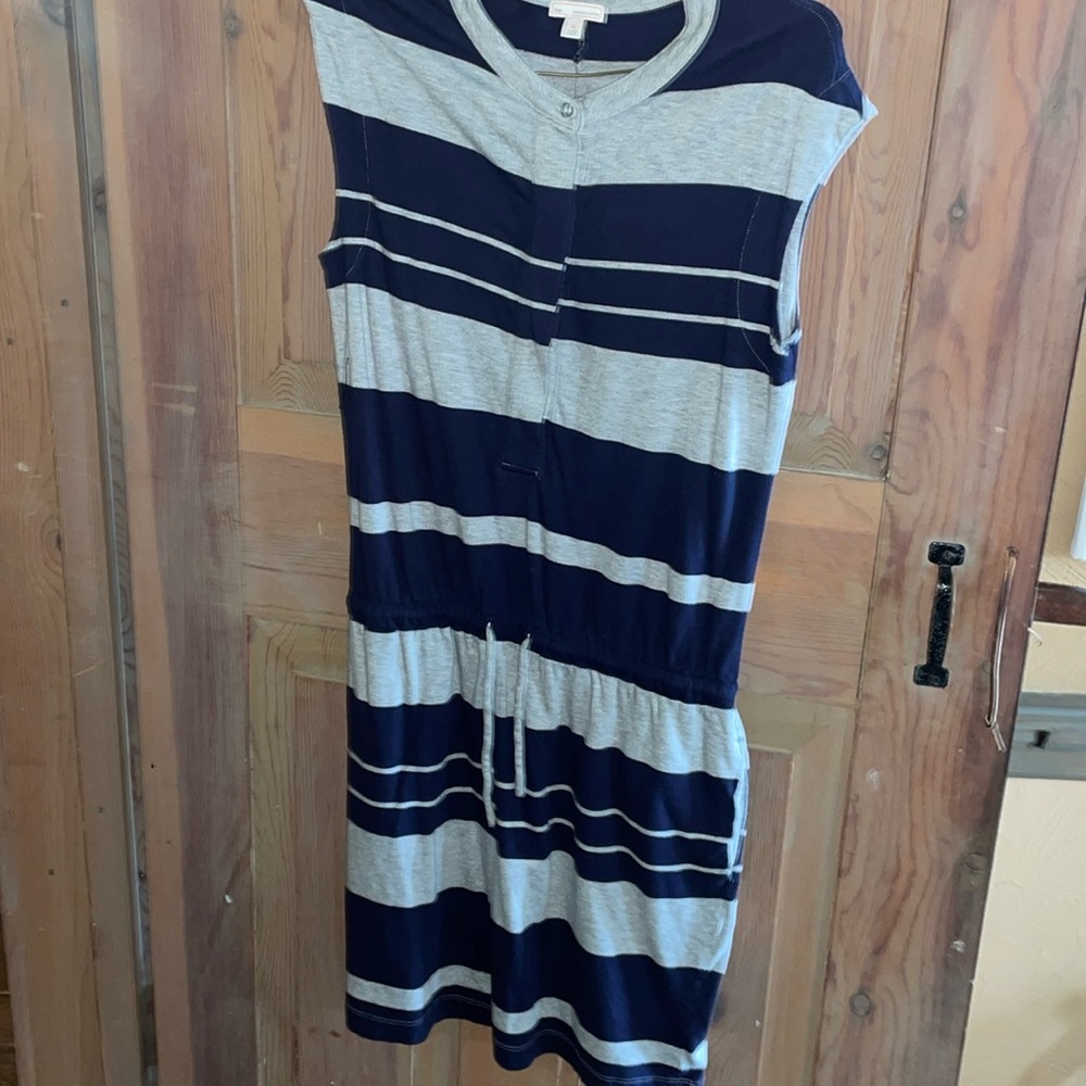 Gap striped dress, pockets, drawstring